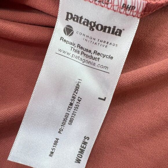 Patagonia Bandha Twist Front Lightweight Dress Rust Red Orange Size Large - Picture 5 of 8